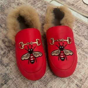 Lola + The Boys Red Dress Shoes with Bee Design